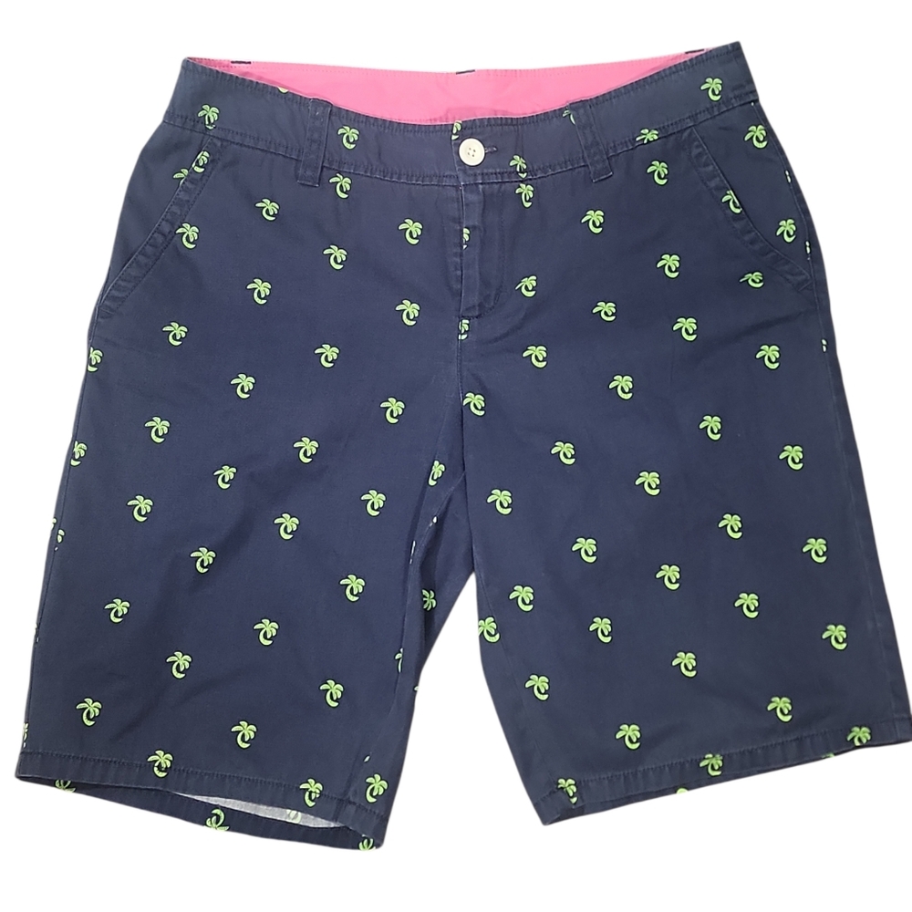 Lilly Pulitzer Palm Beach Fit Chino/ Bermuda Navy Blue Shorts. 10 - Picture 3 of 12